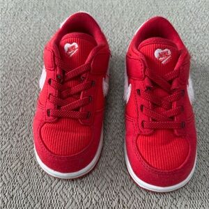 Nike Kids Red and White Sneakers
